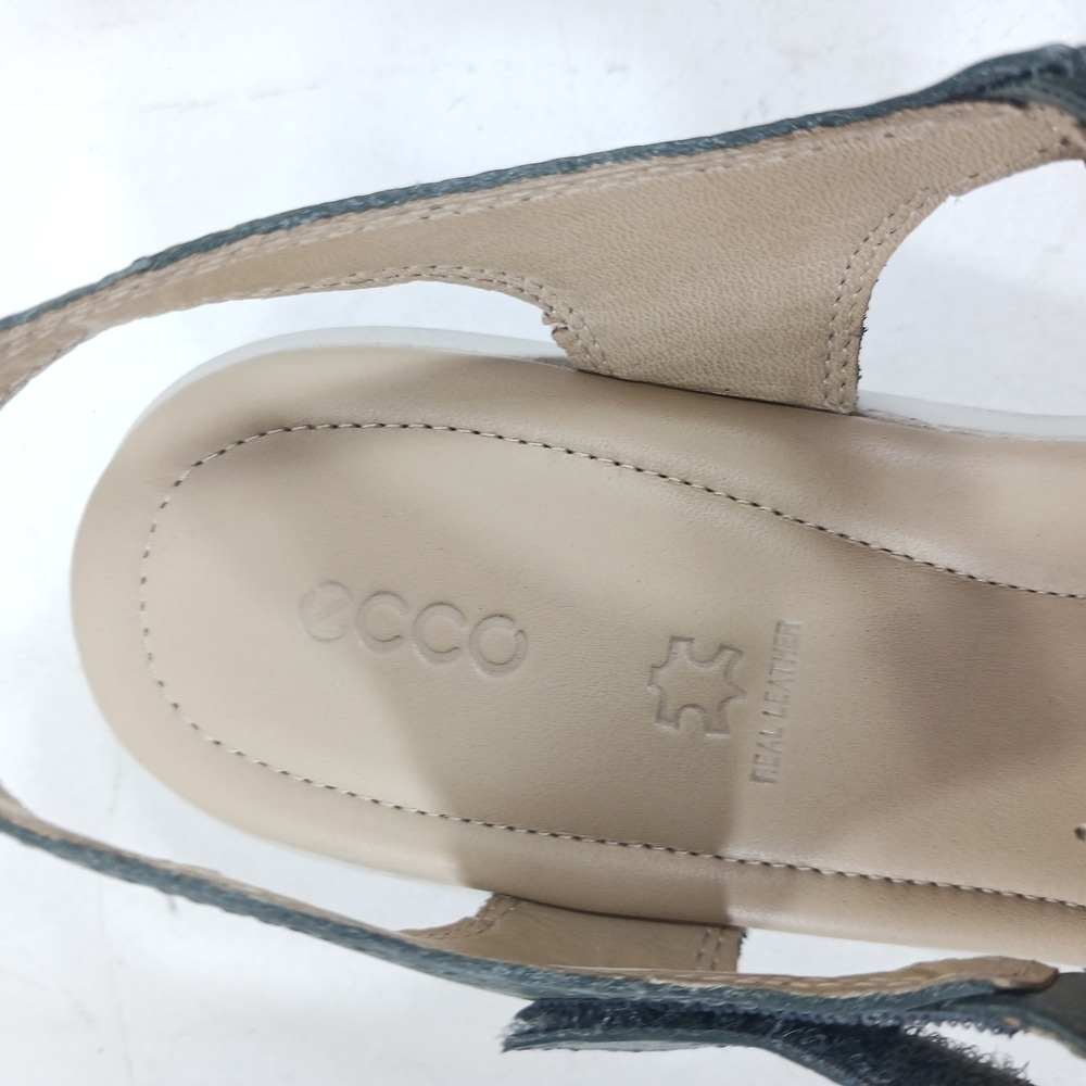 ECCO Felicia Sandal Moon Dark Shadow Leather Wedge 217303 51156 Womens 11-11.5 - Picture 9 of 10